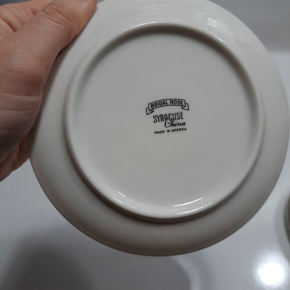 Bridal Rose Syracuse China Saucer With Floral Design - Picture 4 of 5
